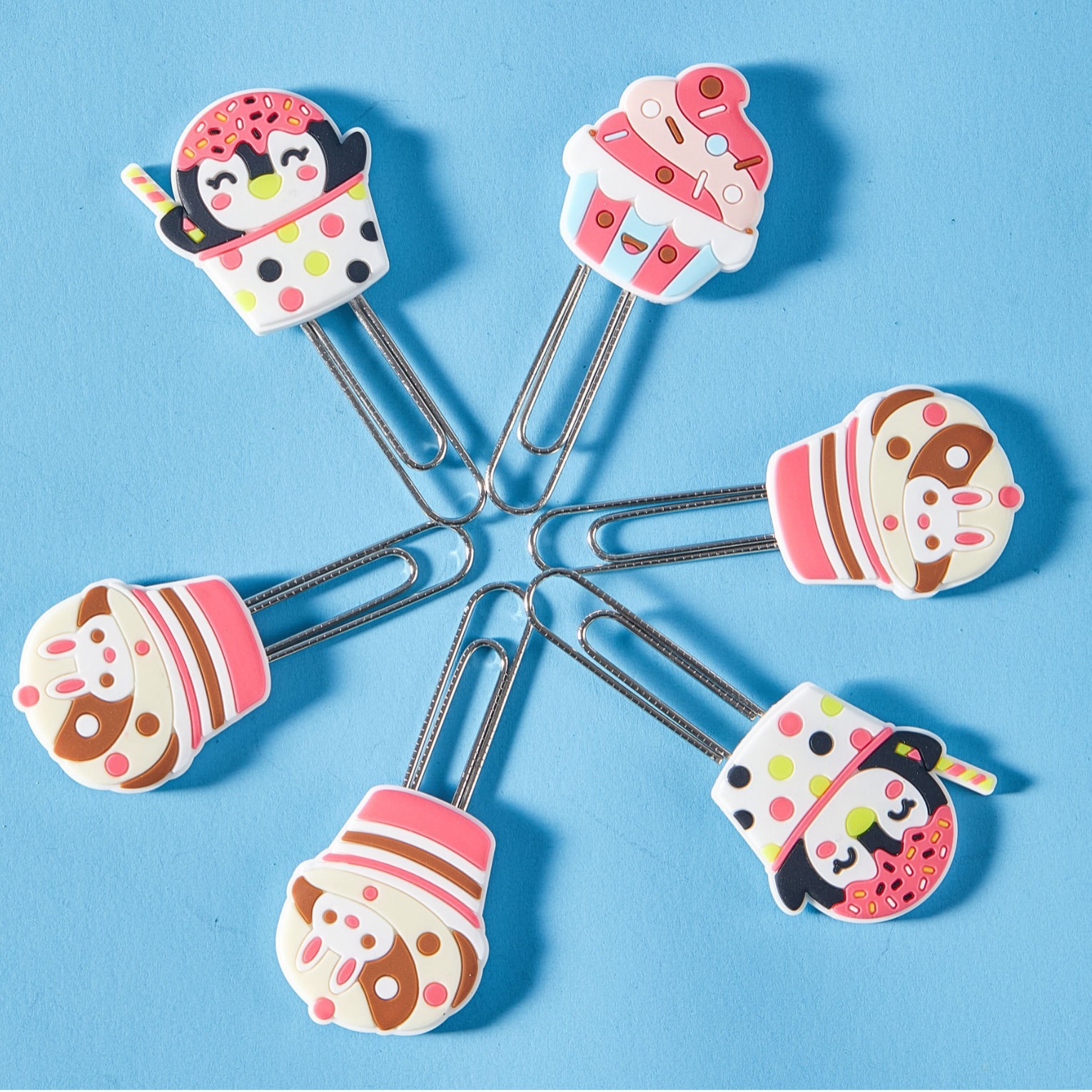 Bonitos marcadores de dibujos animados canciones de estudiantes pines de marcadores clip de metal clip clip de forma especial clip de regalo de decoración en forma de corazón