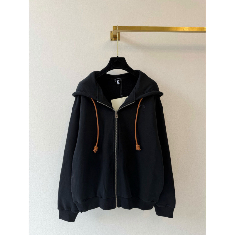 Shenzhen Nanyou~Luojia Premium Version Hooded Zipper Sweatshirt Women's Cardigan Jacket Autumn Winter Fleece-Lined Short Top for Men and Women
