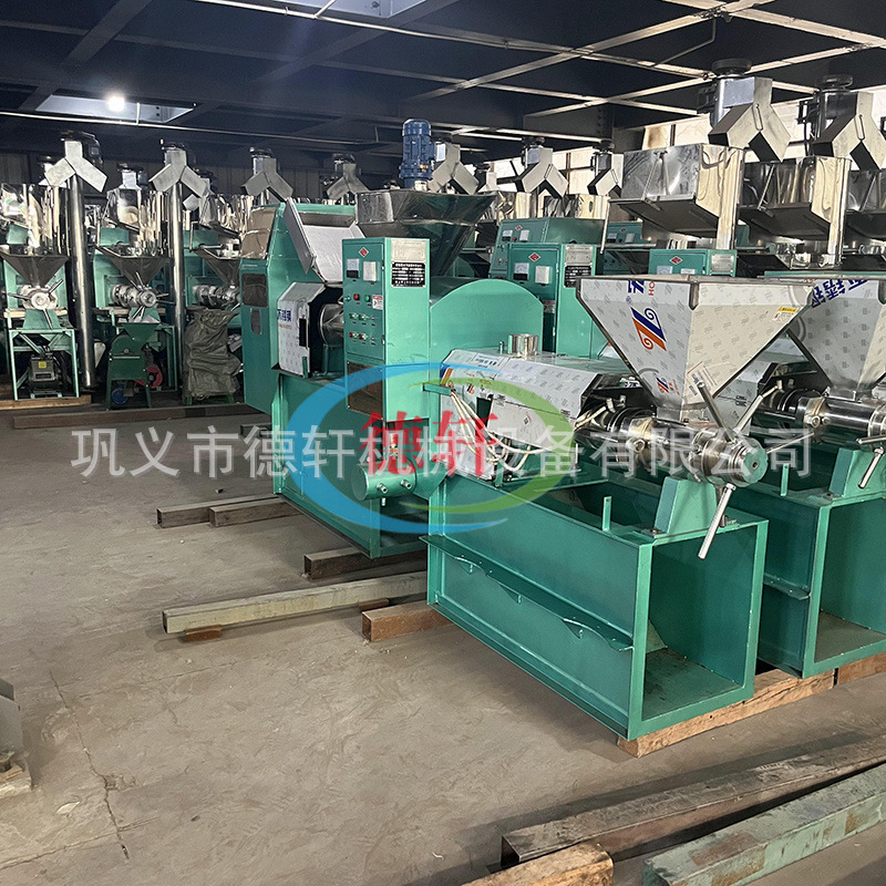 德轩立式液压花生大豆榨油机多功能自动花椒胡麻亚麻葵花籽压榨机