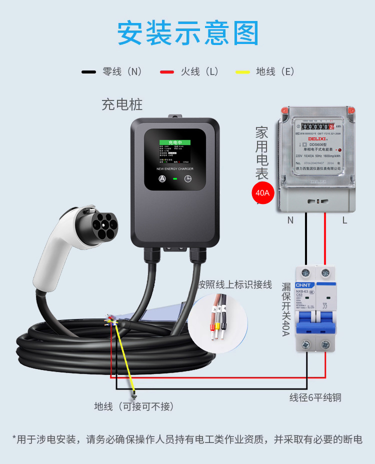 TYPE2 European Standard Charging Pile GBT British and Australian Standard New Energy Electric Vehicle Universal SSC2/J1772 American Standard