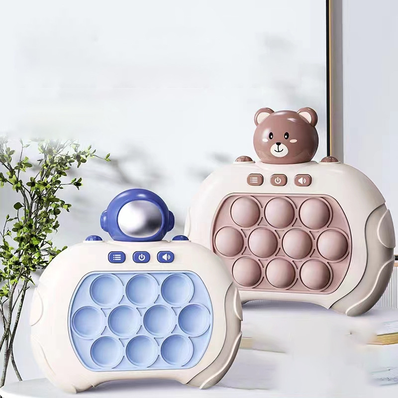 Empuje de mano música educación temprana rompecabezas juego de empuje rápido descompresión lindo ratón golpeando la máquina entrada juguete de prensa