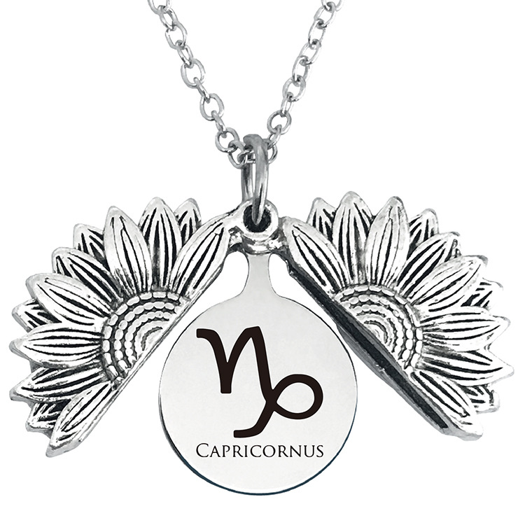 太阳花项链 银色 摩羯座 750