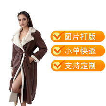 加工定制欧美跨境女装外套呢子大衣夹克外套棉衣