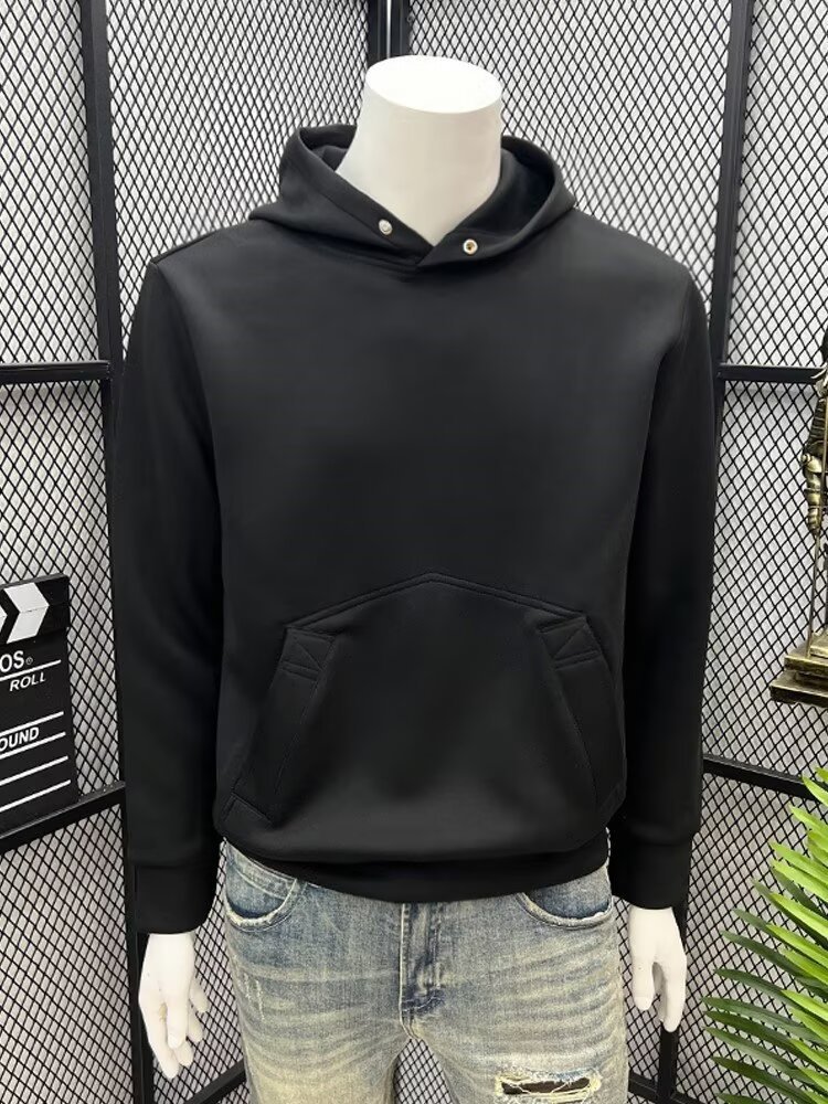 Hooded Hoodie Men's Autumn And Winter New Style Handsome Youth Top Casual Long Sleeved Jacket_viptrois.com
