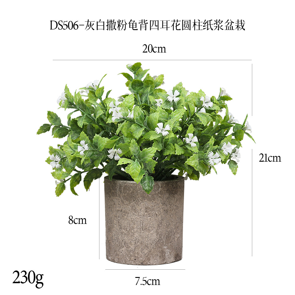 Más de 240 combinaciones populares de macetas con plantas verdes artificiales, decoraciones para el hogar, flores artificiales, bonsáis cilíndricos de pulpa de papel.