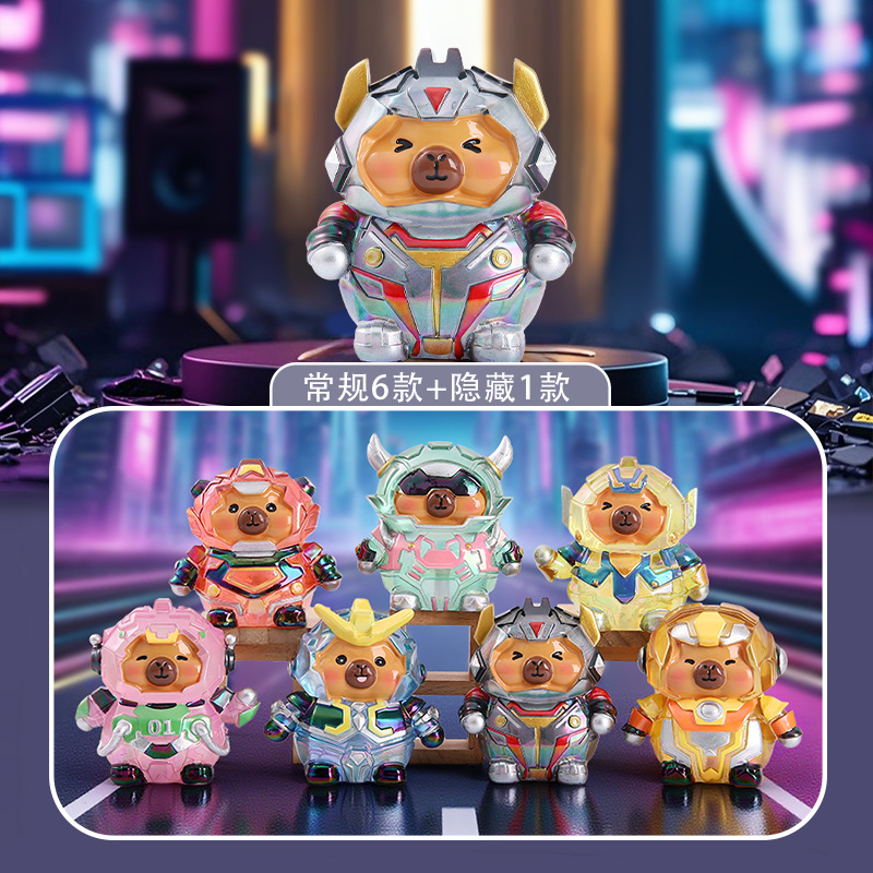 麦門の豚のブタの子供のブラインドの箱は無邪気でかわいいカピバラの子供の手でテーブルの装飾の子供のおもちゃの贈り物をします。