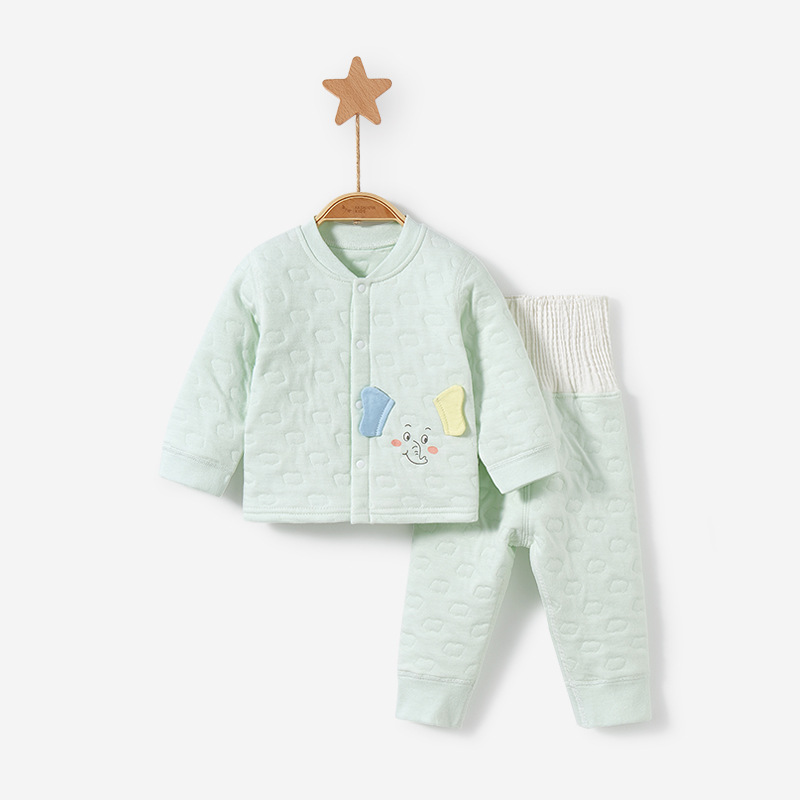 Bebé ropa de otoño traje de otoño e invierno Bebé Delgado acolchado cardigan dividido niños y niñas de cintura alta Calzoncillos largos ropa interior térmica para niños