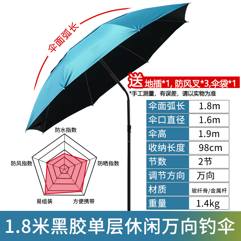 戴威营钓鱼伞大钓伞三折叠雨伞万向防晒防暴雨遮阳新款户外垂钓伞|undefined