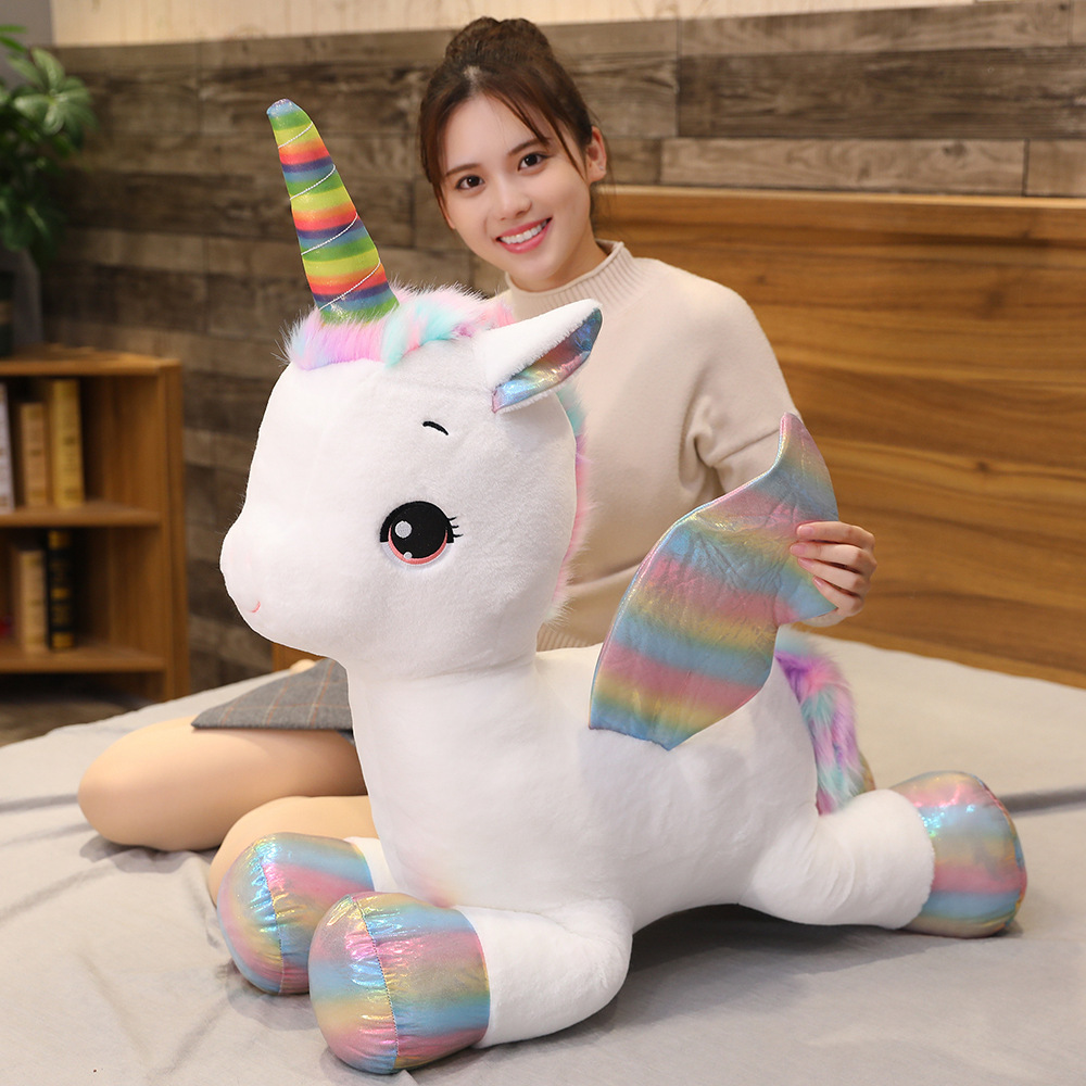 En línea de la celebridad Unicornio muñeca pony lindo juguete felpa cama almohada para dormir Muñeca regalo cumpleaños