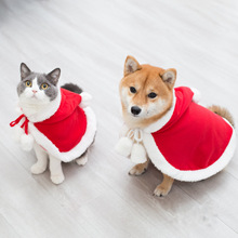 猫咪新年圣诞衣服小红帽斗篷披风宠物幼猫圣诞新年斗篷小狗狗帽子
