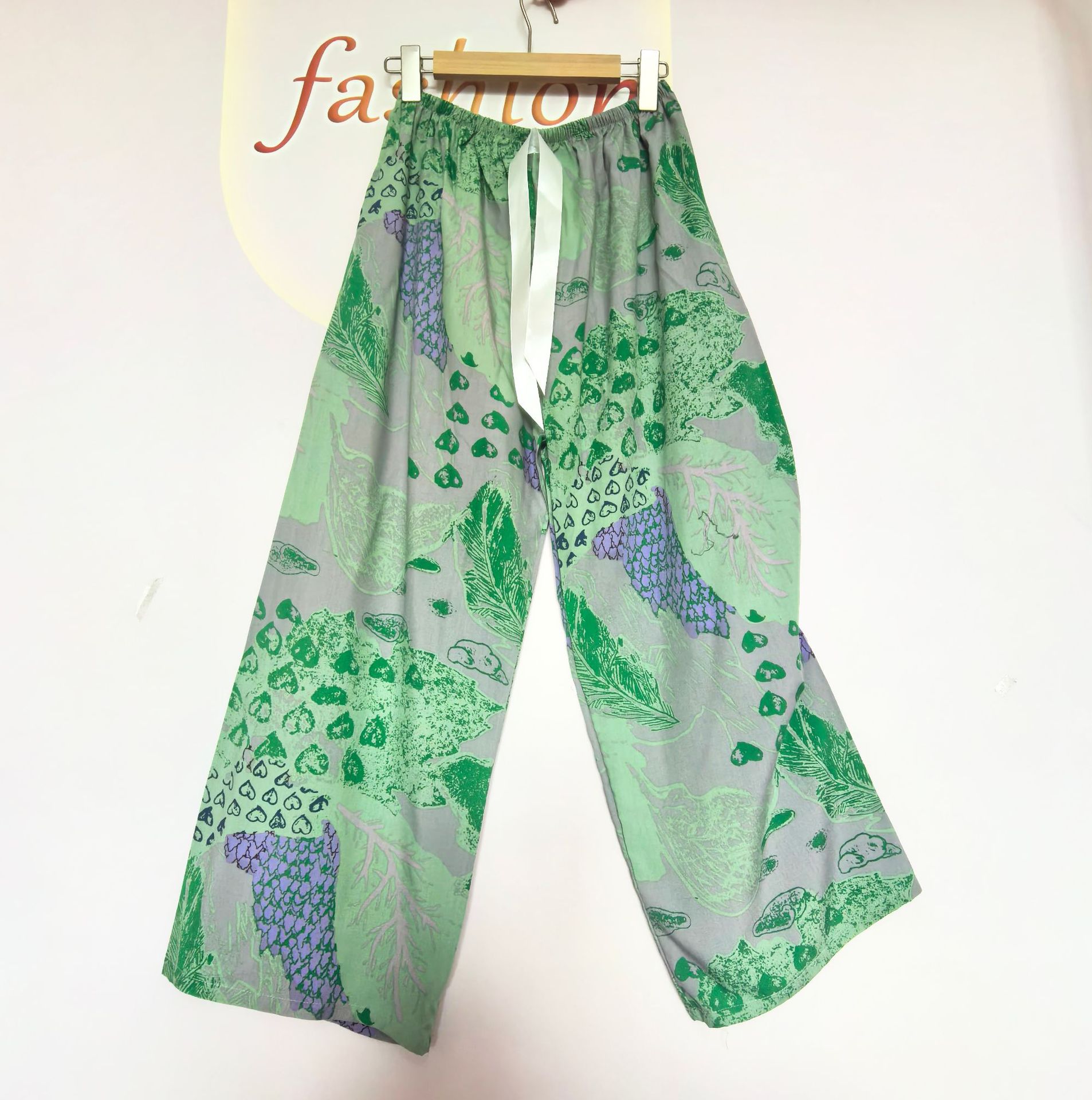 25 nuevo estilo de seda de algodón de verano para mujer, pantalones anchos de algodón de talla grande para uso exterior, pantalones de maternidad, pijamas de verano para mujer, holgados