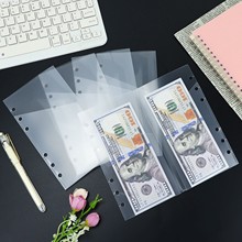笔记本活页内芯A6活页PP袋子手账本替芯预算贴纸双插口袋现货批发