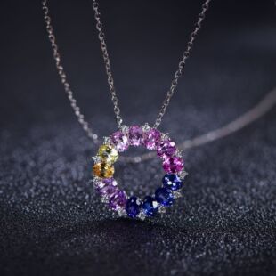 3*4mm��������������ɫ�{��ʯ�ʺ����ȦȦ���ݿ�S925�y�i���Ů