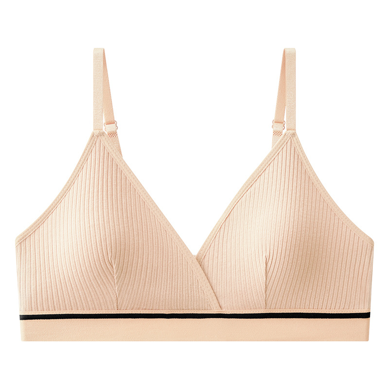 Transfronterizos de viento hilo algodón ropa interior deportiva suave piel de mujer bra interior de verano delgado bra de mujer