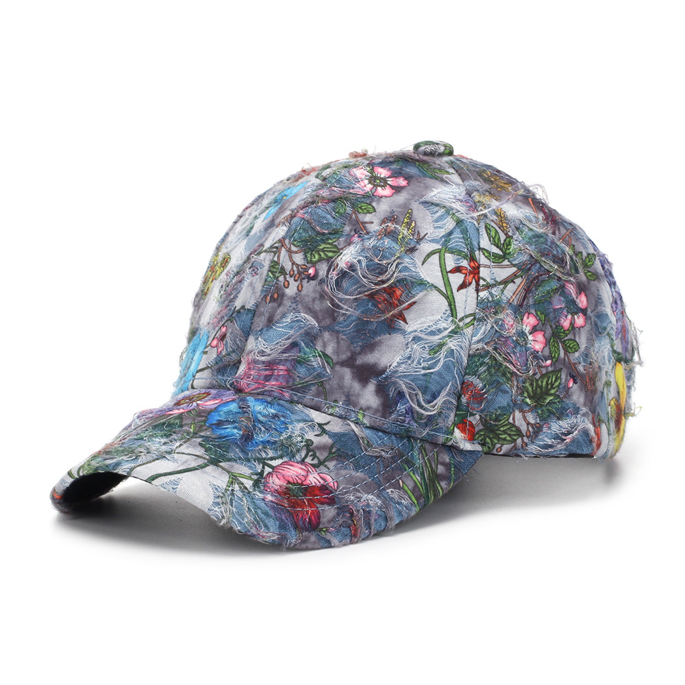 Ethnic Style Floral Baseball Cap For Women Sun Protection Hat_voghion.com