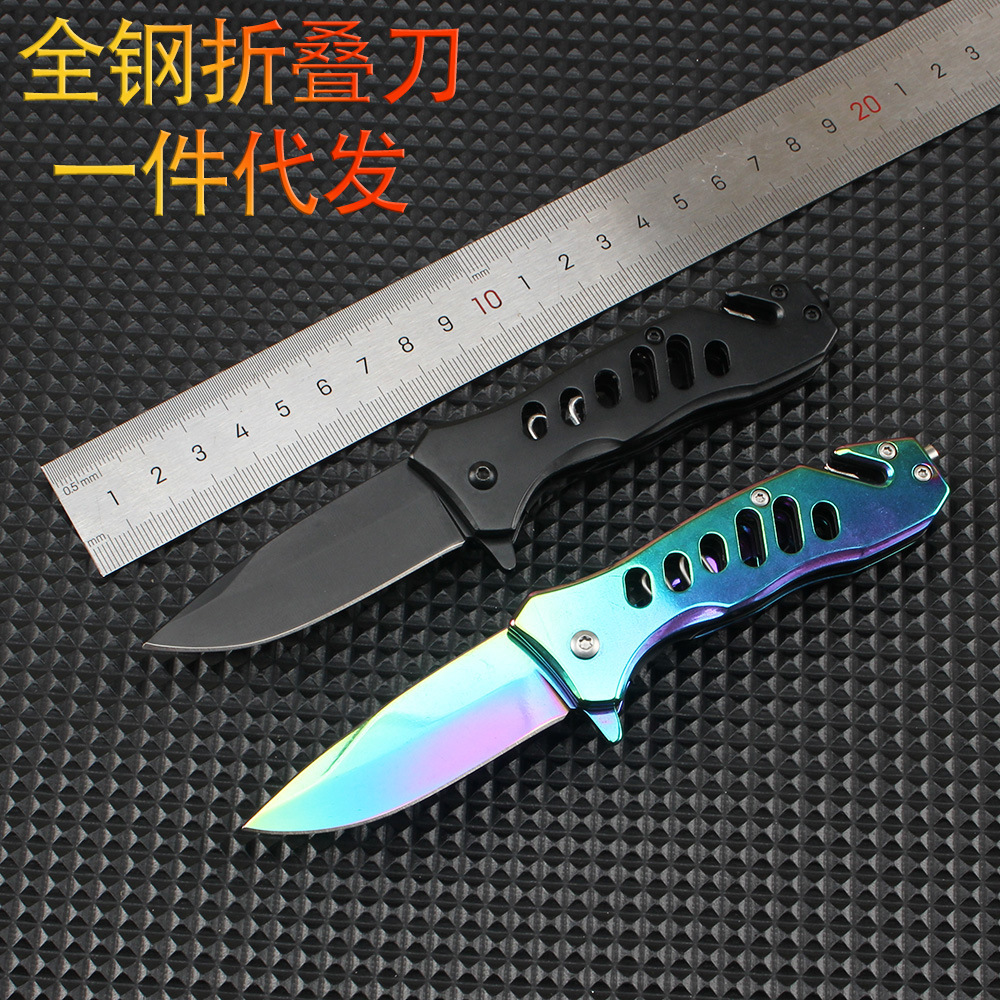 Cross-border best-selling all-steel folding knife outdoor camping…