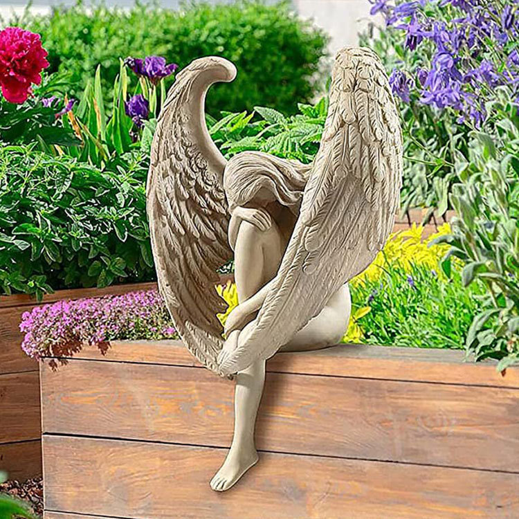 Leg-hugging Angel Sculpture