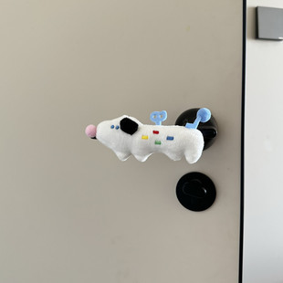 Cute Dog Door Handle Cover Cartoon Style Door Stopper Wall Anti-Collision Handle Protective Cover Anti-Collision Wall Protection