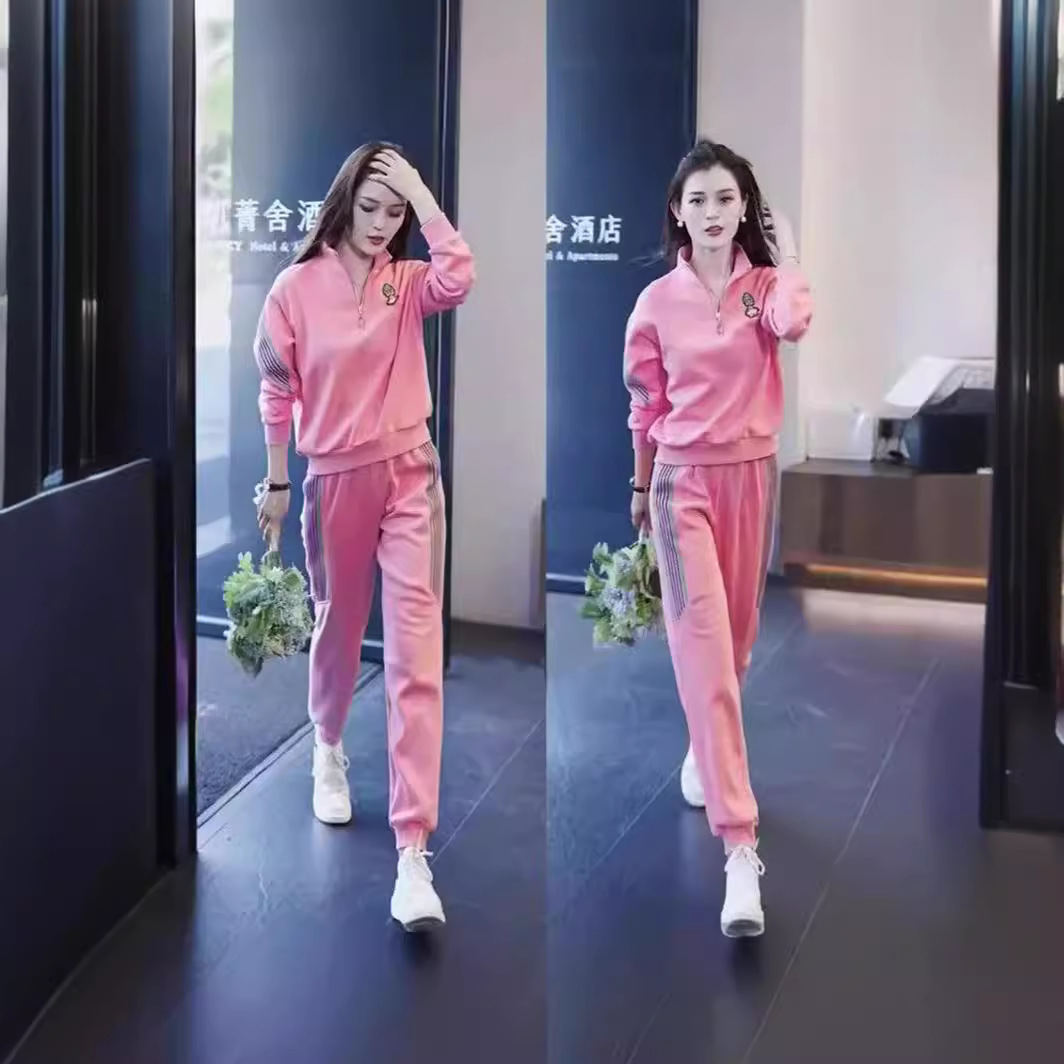 plus size Casual Sportswear suit Women 2024 Spring and Autumn New Style Stylish Sweatshirt Two-Piece Set