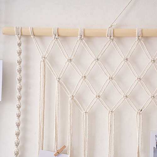 Nordic style hand-woven tapestry photo hanging wall tassel hanging cross-border living room bedroom decoration