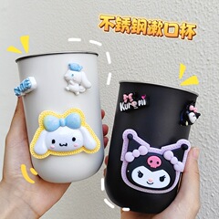 YY 可愛い漫画風マウスウォッシュカップ インスタ映え 高品質304ステンレス製洗面カップ 子供用歯ブラシカップ