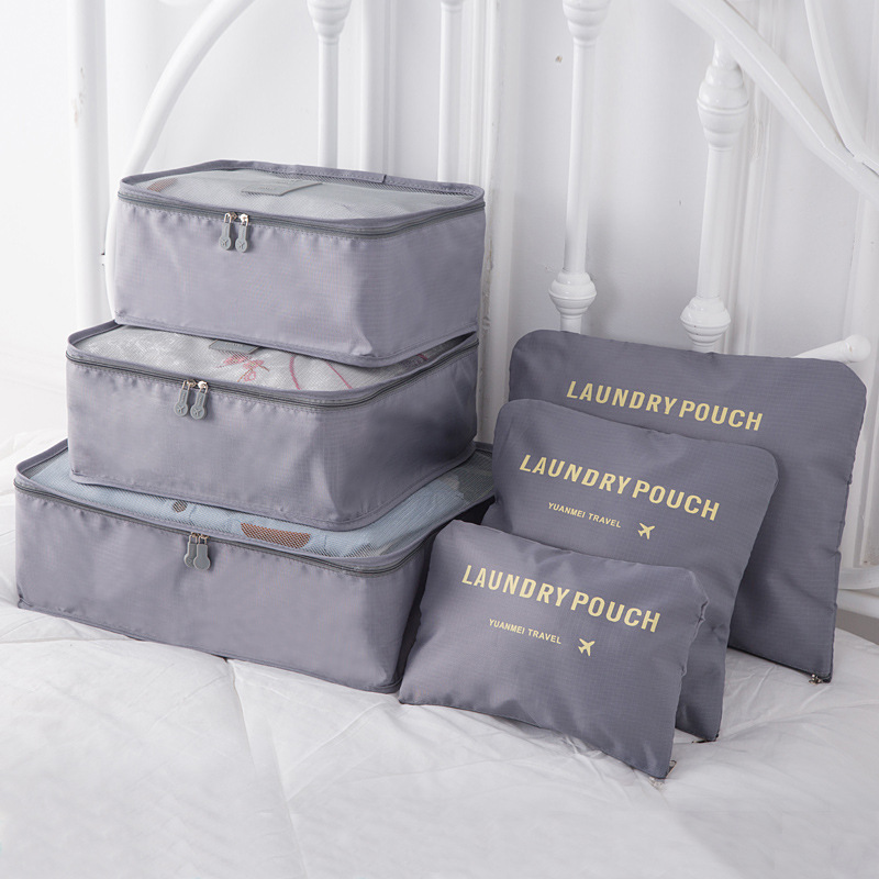 Travel Storage Bag Four-compartment Six-piece Set suit Travel Luggage Sub-bag Large Clothes Storage Bag Travel Storage Bag Four-compartment Six-piece Set suit Travel Luggage Sub-bag Large Clothes Storage Bag
