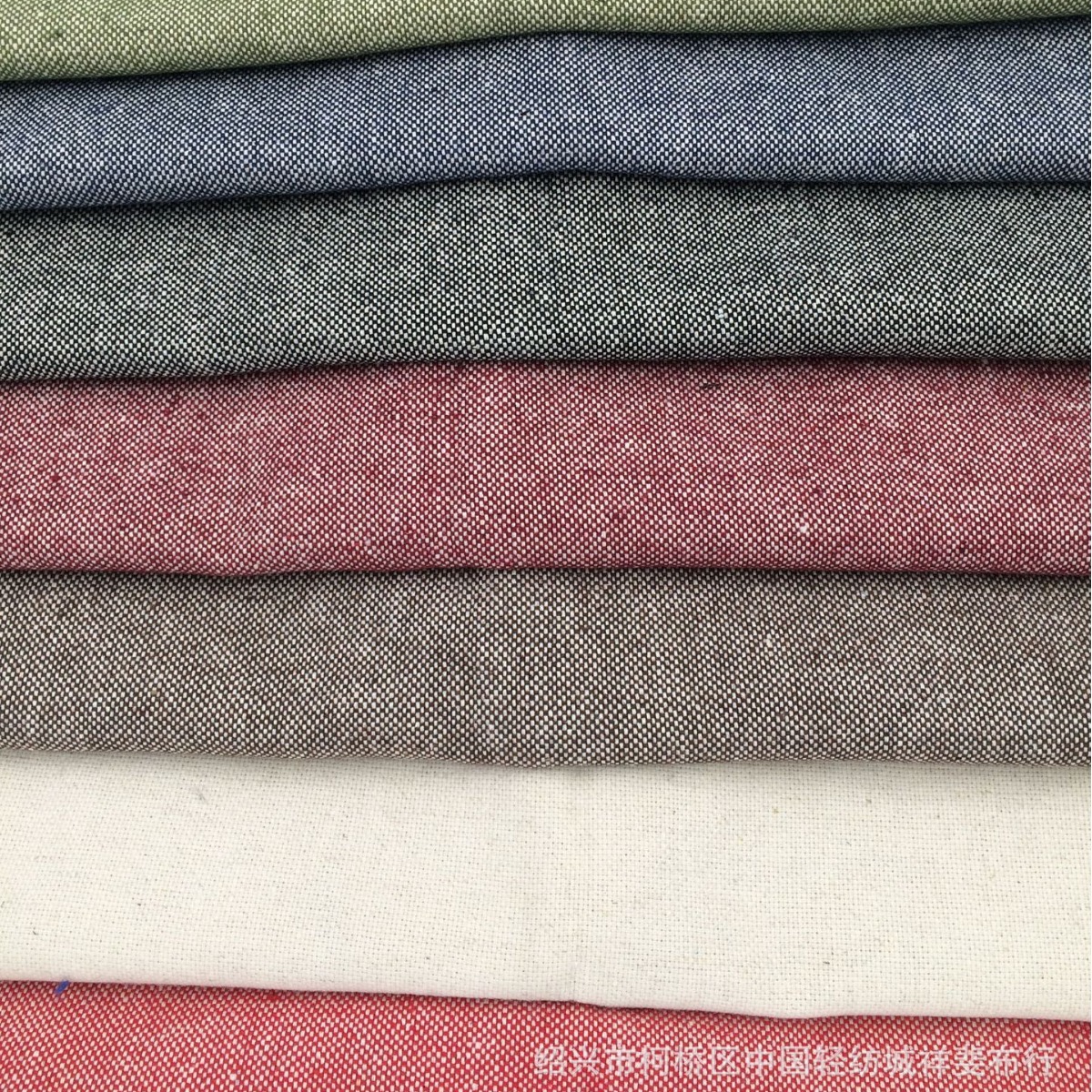 供应8色织双经双纬男女休闲服装布料涤棉麻布牛津淘现货面鞋材