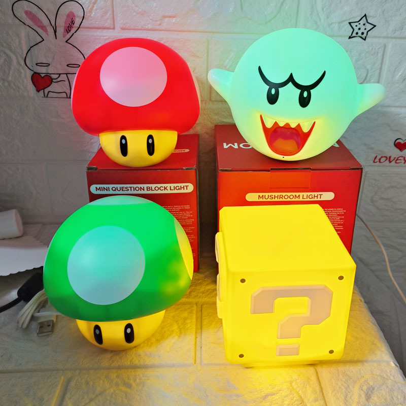 Question mark lamp ghost expression sound lamp game atmosphere lamp Boo ghost voice controlled night light question mark lamp mushroom lamp