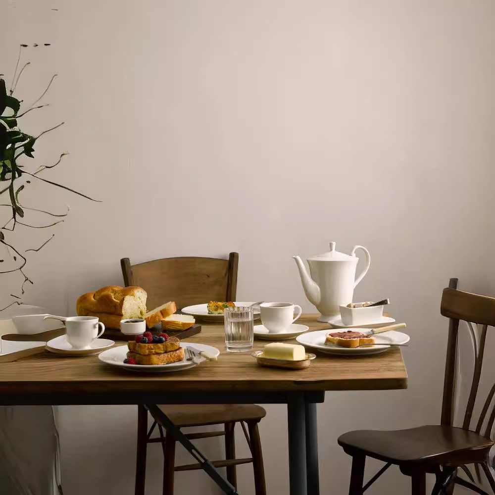 Transfronterizo LZ Luhang cerámica blanca pura cubiertos minimalistas platos de sopa platos de arroz platos de pescado sopa de sopa