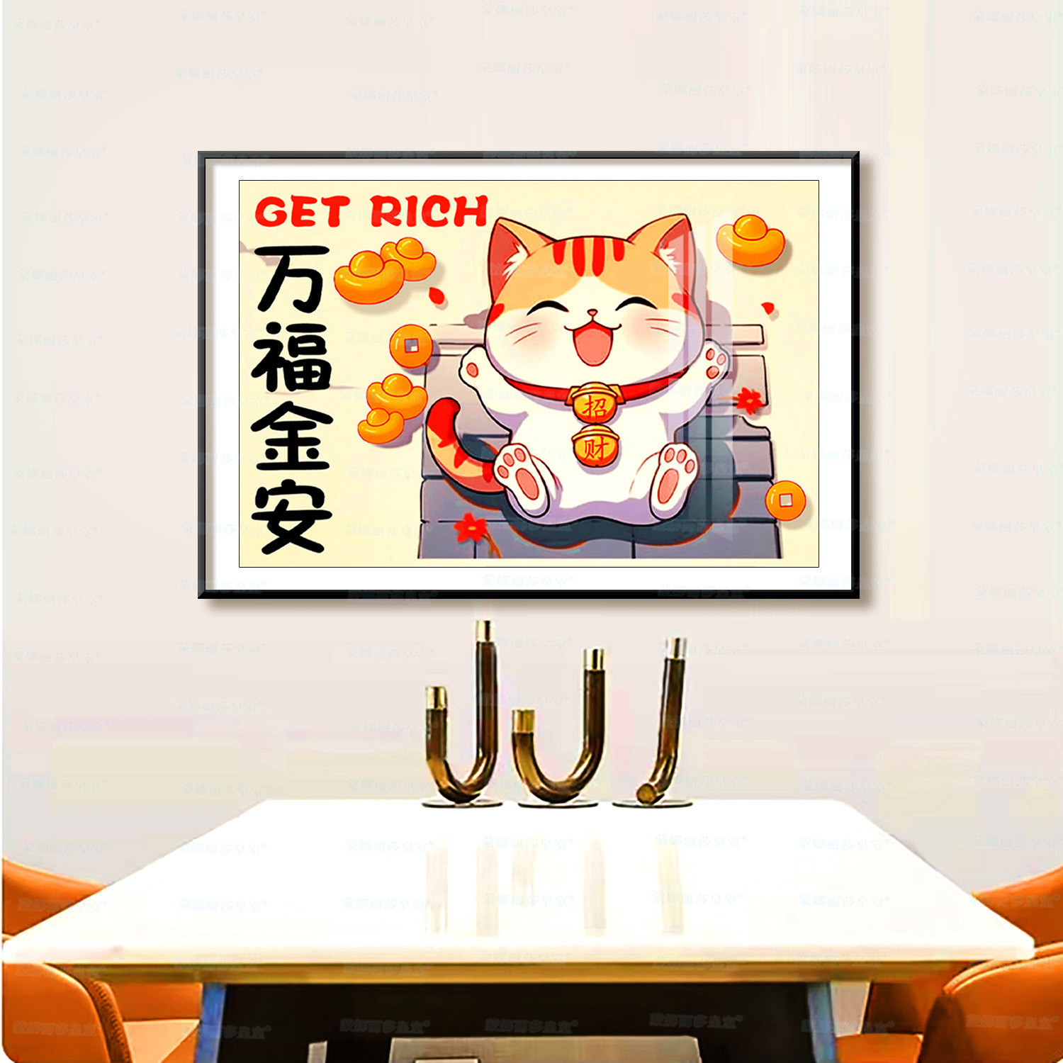 [Algodón importado] Mona Lisa Real bordado cruzado Wanfu Jin 'an nueva versión encantadora decoración de dibujos animados bordado a mano image 6