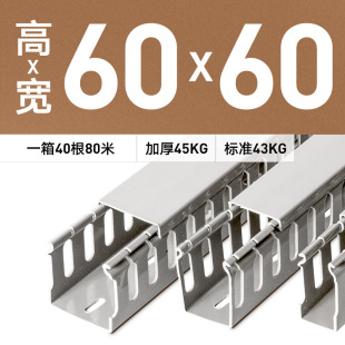 Dustproof and Rodent-Proof 60*60 Toothed Opening Cable Duct, Flame-Retardant Square Cable Duct for Power Distribution Cabinet Wiring