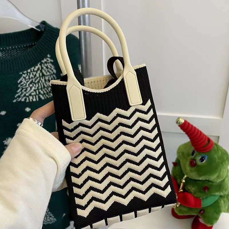 Nuevo amor bolso del teléfono móvil bolso de punto al por mayor de gran capacidad bolso de mano estudiante crossbody bolsa de lana fábrica