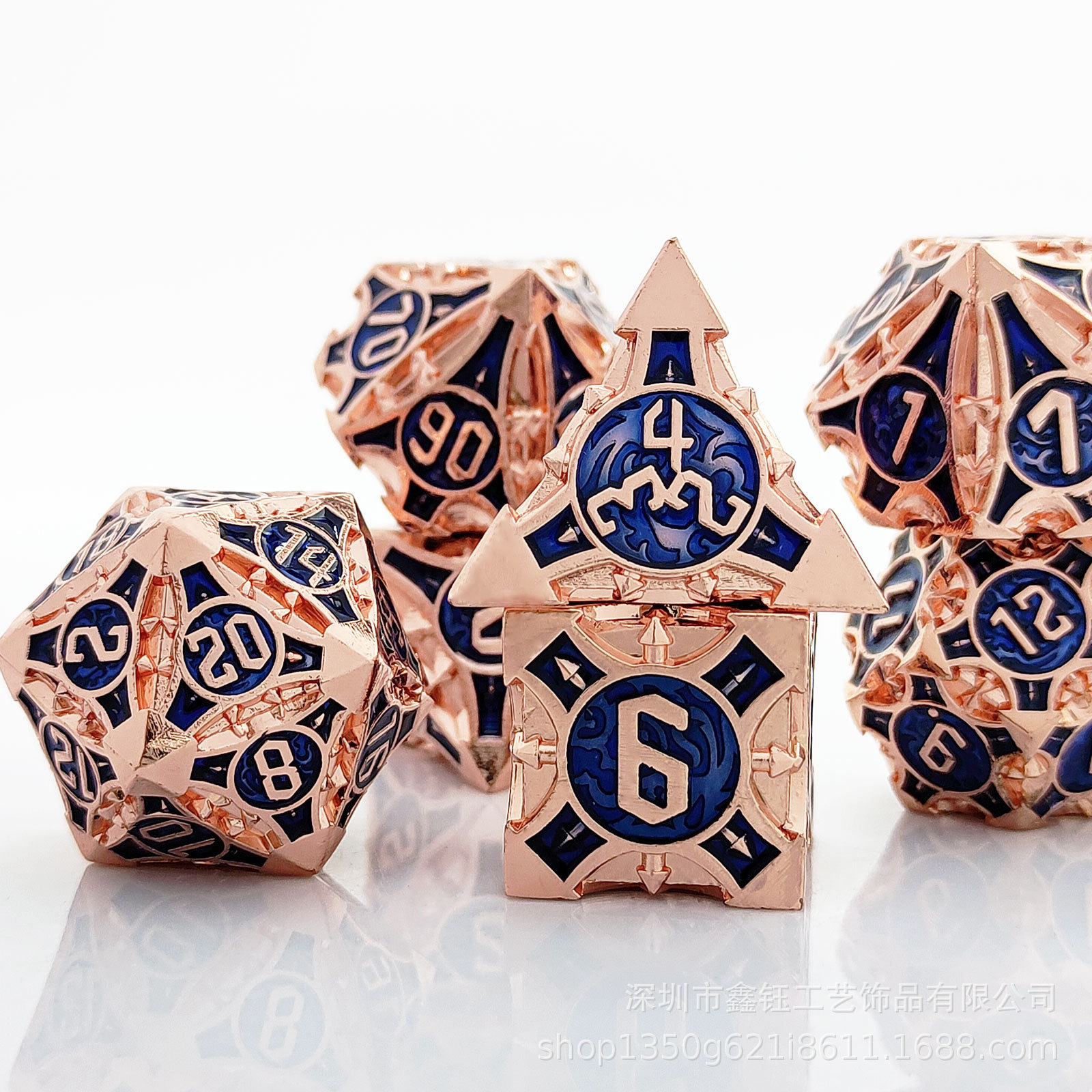 Cross-border Metal Dice COC Tabletop RPG D&D Dungeons & Dragons TRPG Multifaceted Dice Set D6 Cthulhu Tabletop Game