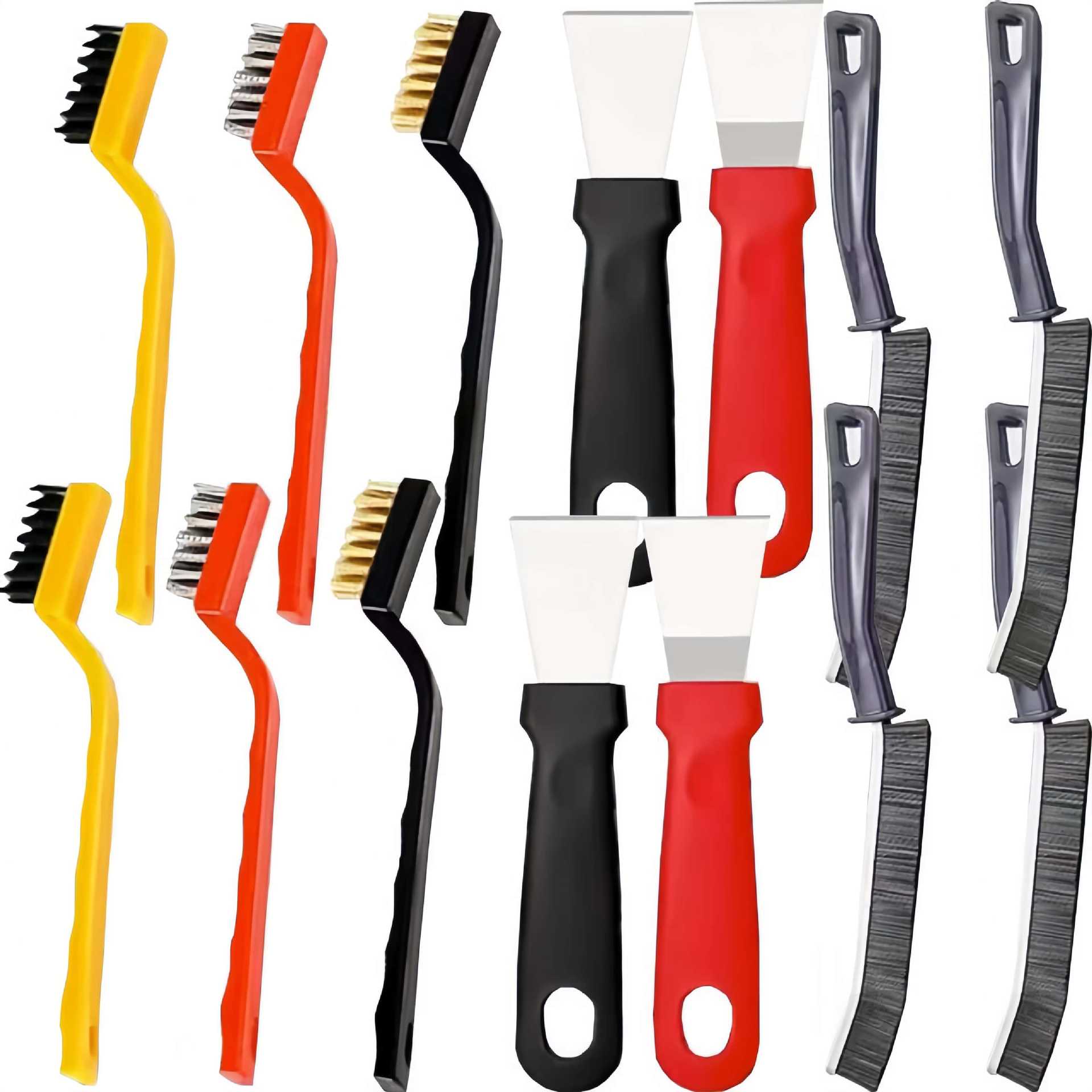 Five-Piece Cleaning Set Kitchen Spatula Steel Wire Gap Brush Multifunctional Tool Brush Household Cleaning Pot Cleaning Tool