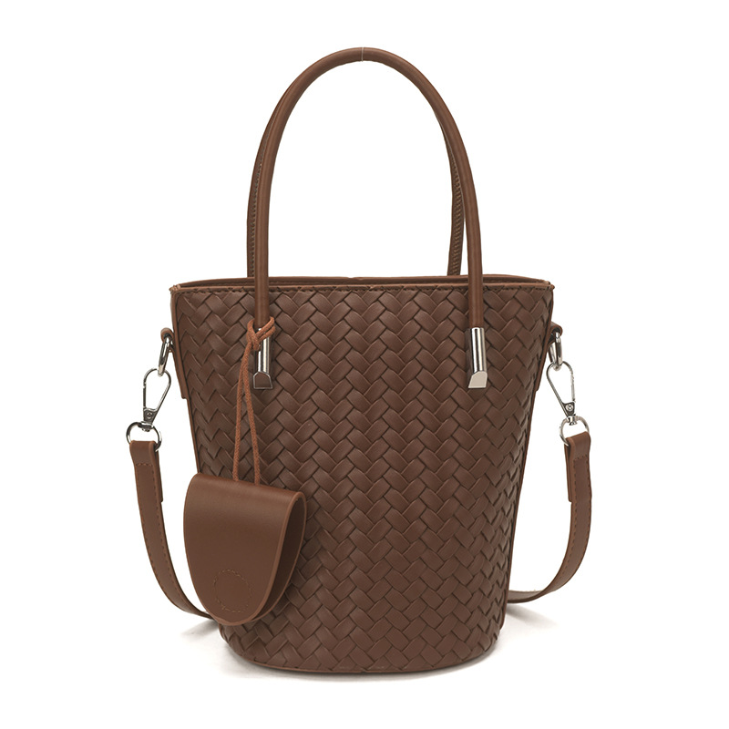 Cestas de verduras tejidas bolsas de cubo de mano para mujeres 2026 nueva textura de lujo ligera versátil mochila de hombro image 11