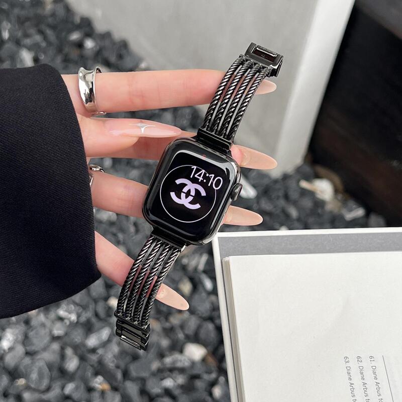 New High-End Metal Bracelet iWatch Strap 6 Suitable for Applewatch Apple Watch S8/7/Se45