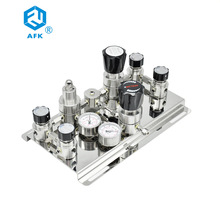 不锈钢半自动切换带二级减压汇流排报警高纯/标准气厂直销一用一