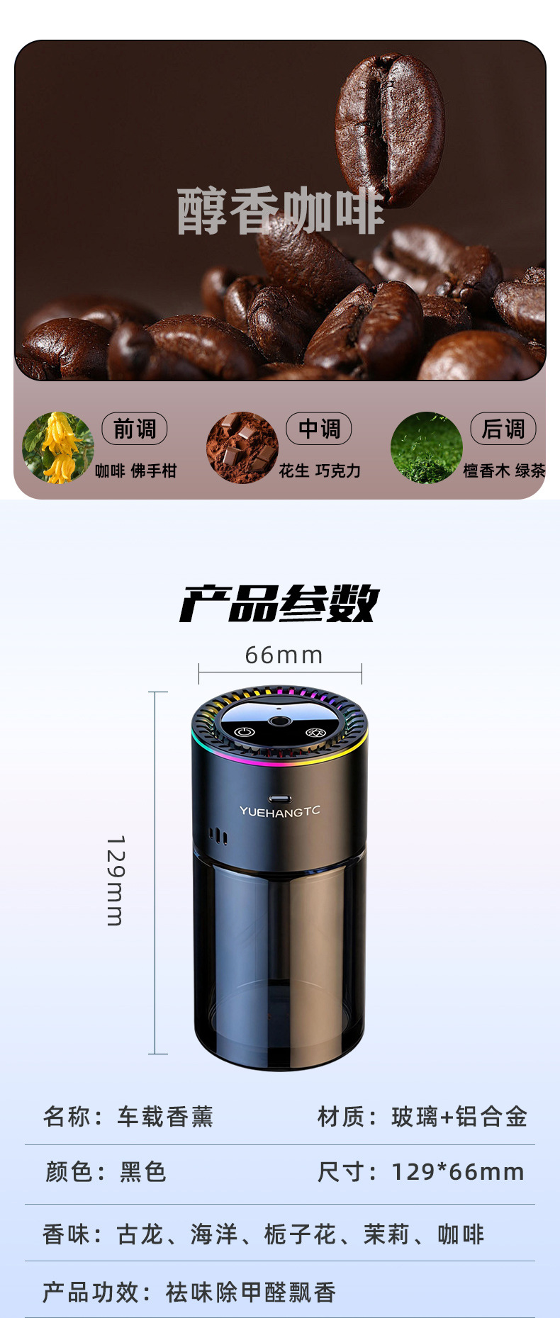 2026 Brand New Ai Intelligent Voice Control Car Aromatherapy Machine Automatic Spray Car Perfume Odor Removal Car Fragrance Factory