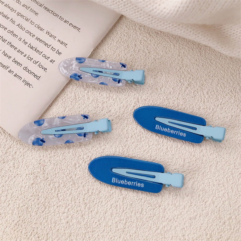 Verano refresco azul frutas brocas para el cabello color macaron tocado de corazón de niña brocas para el cabello pequeño brocas no marcas brocas