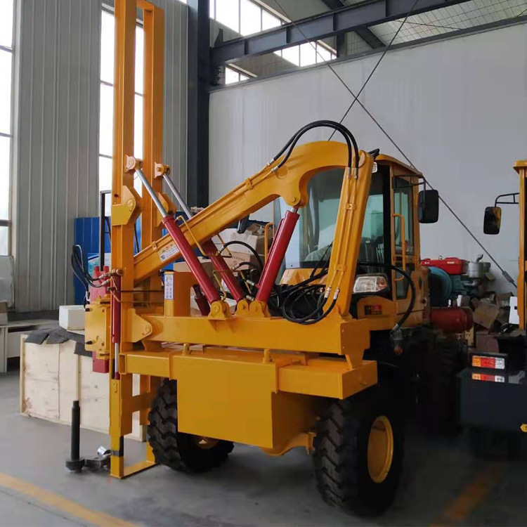 装载式打拔钻一体机围栏换新打拔钻一体机多功能波形护栏打桩机桩