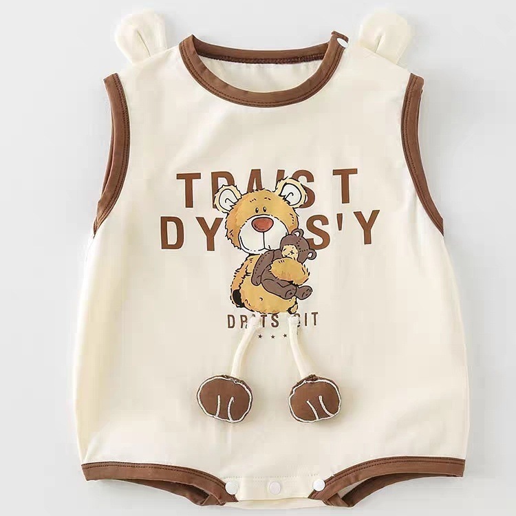 Chaleco de bebé, triangulo, ropa de verano, hombres y mujeres recién nacidos, entrepierna abierta, ropa de una pieza, ropa de salida, estilo fino de verano