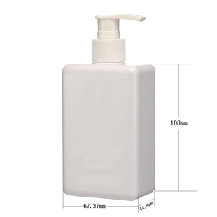 Facial Cleanser Flat Square Bottle 260ml Body Milk White Bottle 250 ml PET Plastic Bottle