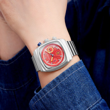 手表男学生潮流夜光防水运动多功能三眼六针石英腕表跨境外贸批发