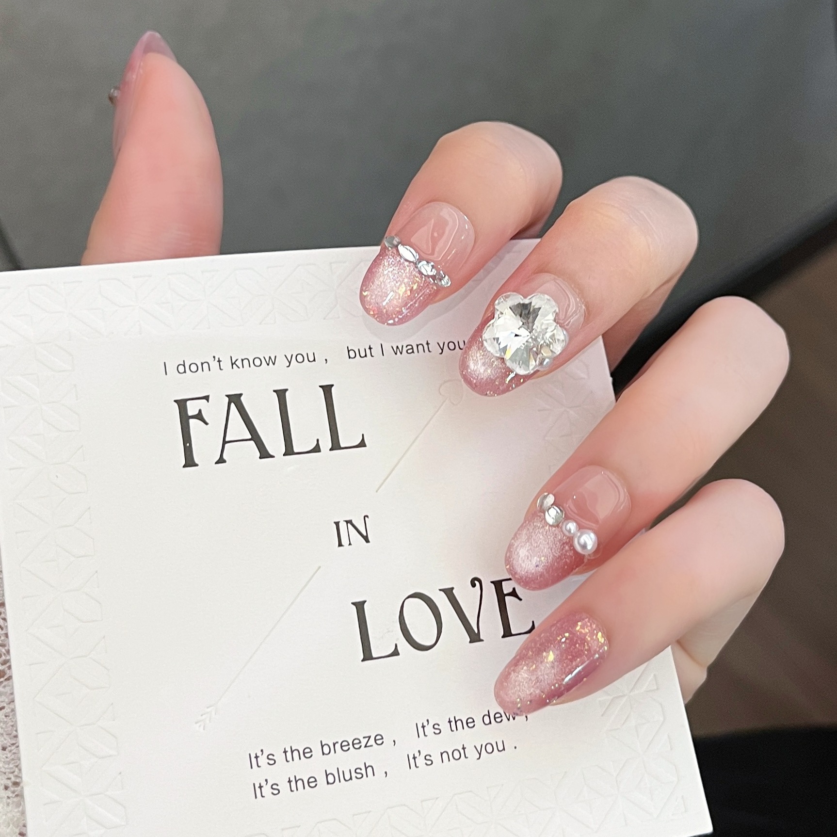 handmade pure desire wind wear nail thin dog long french  eye nail tips finished product detachable factory wholesale