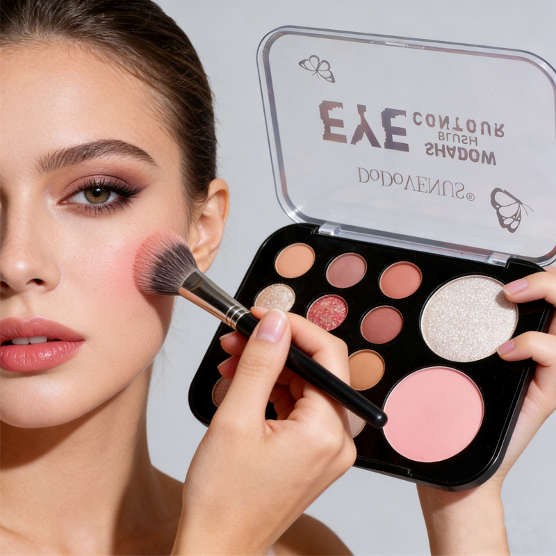 Cross-border DoDoVENUS Eye Shadow Color Earth 14 Color Eye Shadow Highlight Repair Panel Sequin Matte Pearl