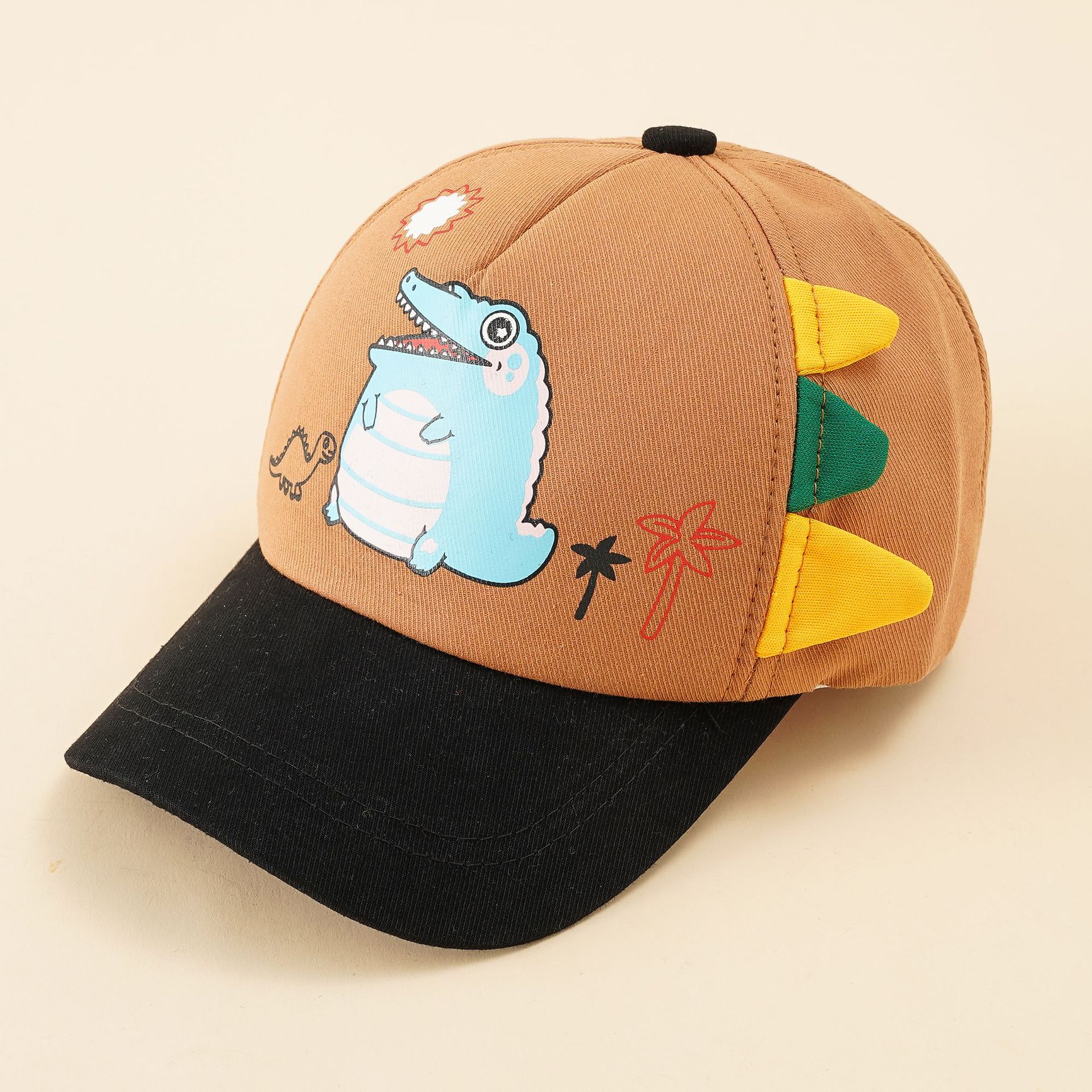 Sombrero DE LOS NIÑOS impreso dibujos animados pequeño dinosaurio gorra de béisbol para hombres y mujeres lindo sombrero de sol simple moda gorra de pico para primavera y verano