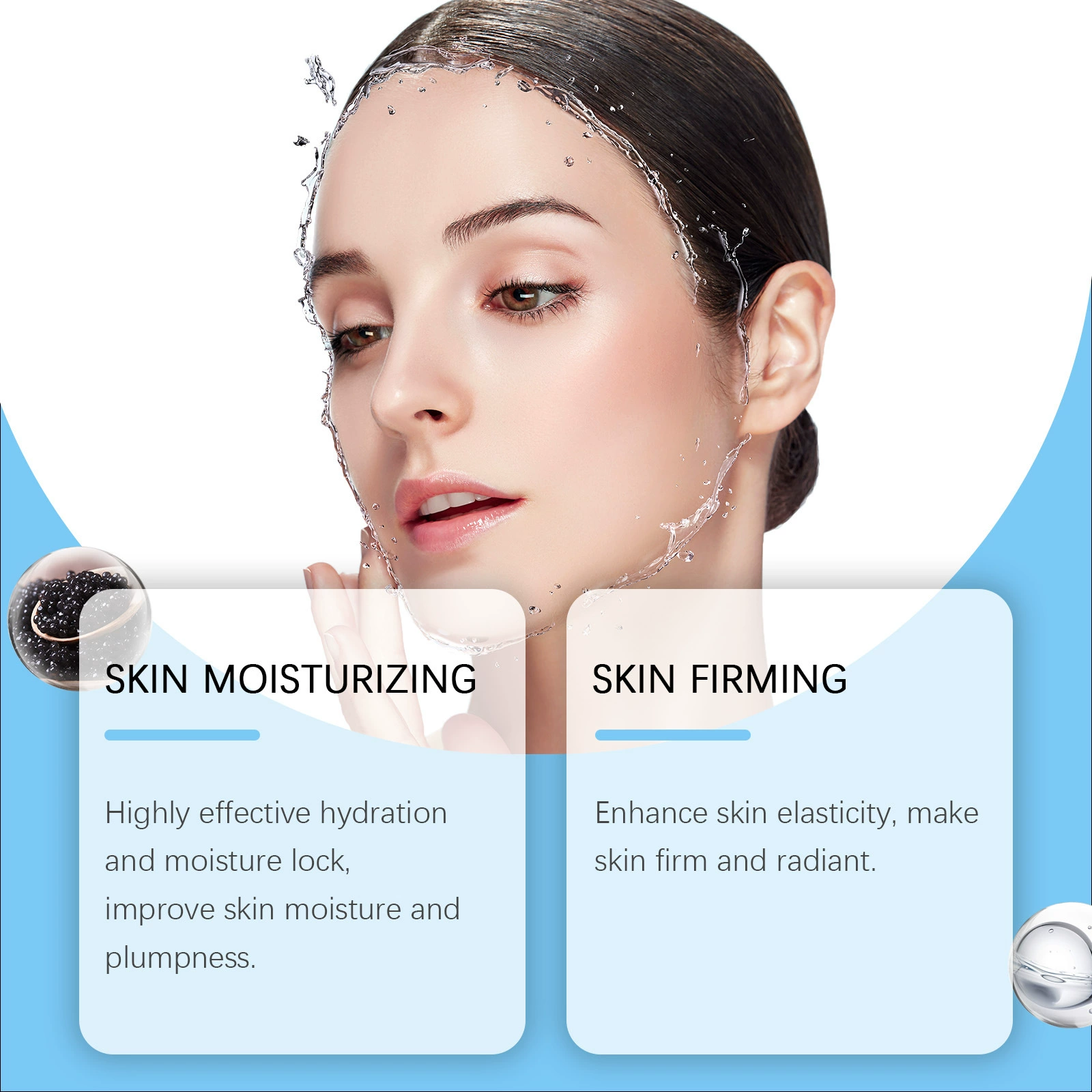HOYGI Transparent soothing delicate shiny serum with hyaluronic acid for skin care for face
