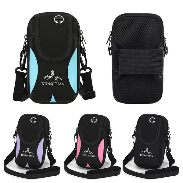 New Sports Arm Bag Outdoor Fitness Running Mobile Phone Arm Bag Men's and Women's Riding Wrist Bag Arm Belt Bag Lightweight