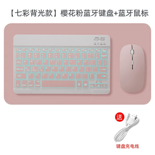 Fuchsia keyboard, battery, mouse, 10inch, bluetooth