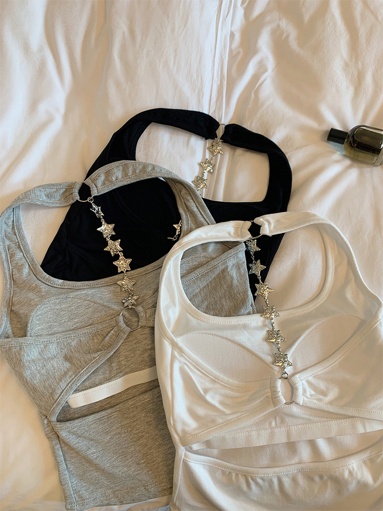 Women's Halter Neck Padded Camisole Top Sexy Strapless Bra Vest_voghion.com